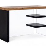 Bizzotto - SCRIVANIA 2M LINE WOOD NERO 120X50