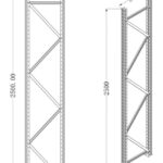 Yes - SPALLA SCAFFALE NERO OPACO 50X250H