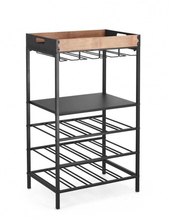 244631-b2b_big Yes - MOBILE P.BOTTIGLIE 15P ISAAC NERO H84,5 - immagine 1